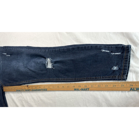 True Craft Jeans High Rise Skinny Women's Size 11 x 25.5 inseam Blue Distressed - Picture 11 of 11